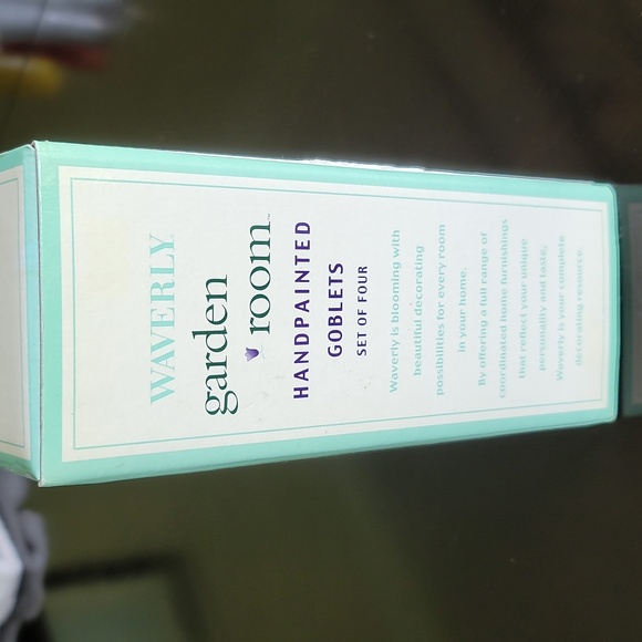 Waverly Garden Room "Sweet Violets" 4 pack Goblets NIB - Picture 11 of 13